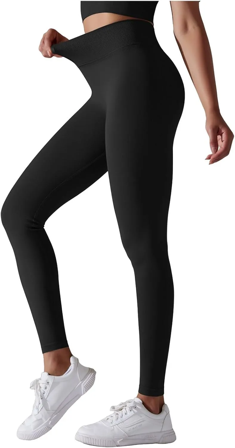 High Waisted Leggings for Women Smooth Soft Yoga Pants Stretchy Tummy Butt Lifting Tights Fashion Thermal Sweatpants