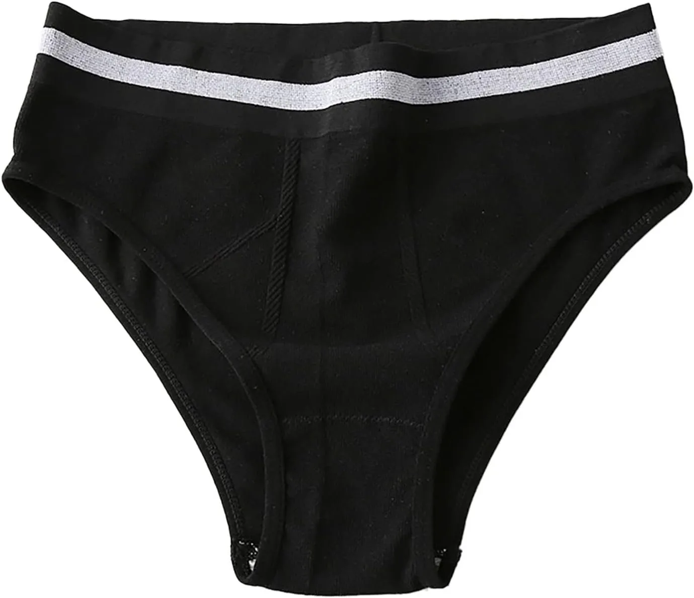 High Waisted Underwear for Women Ice Silk Thong Sheer Panel Breathable Stretch Fabric Comfort Fit Panties