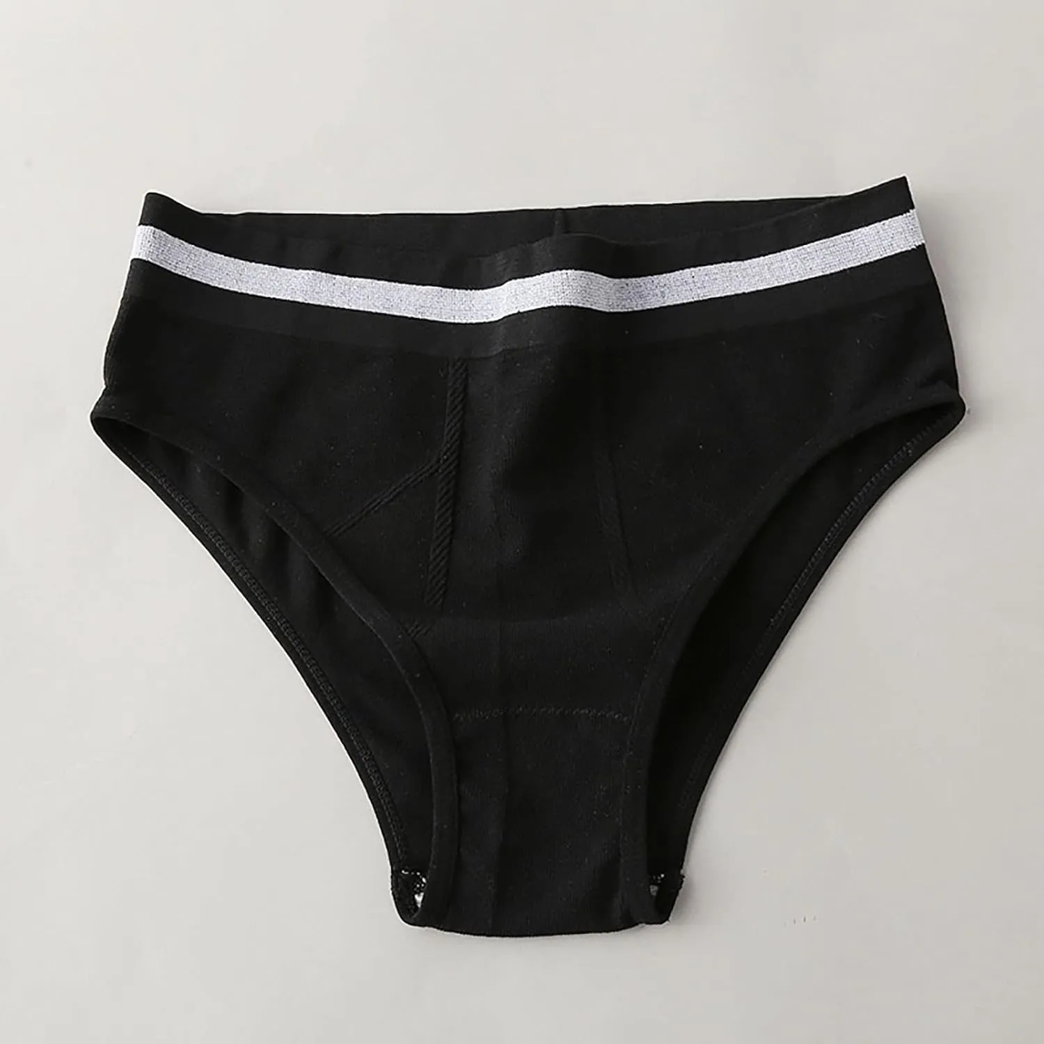 High Waisted Underwear for Women Ice Silk Thong Sheer Panel Breathable Stretch Fabric Comfort Fit Panties