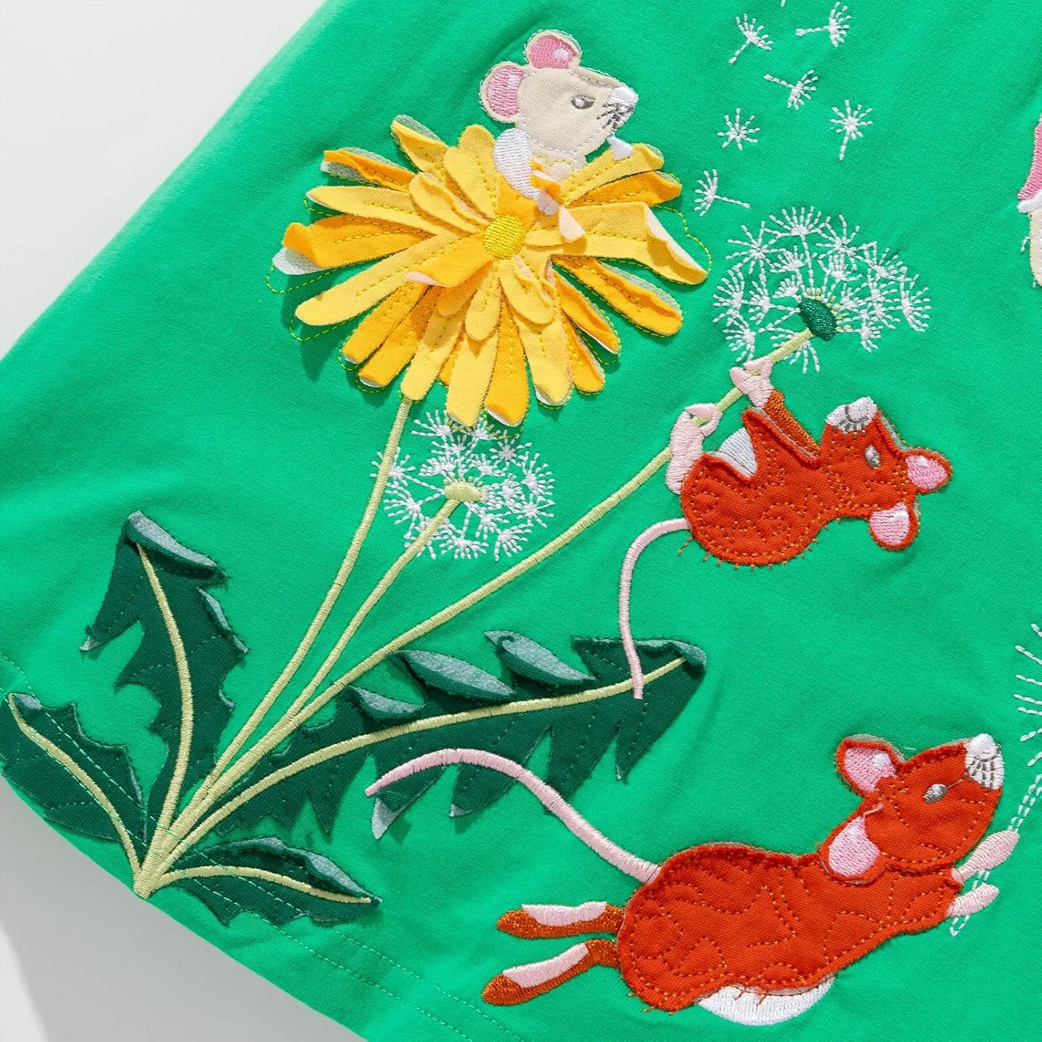 HILEELANG Toddler Girl Short Sleeve Easter Dress Cotton Casual Jersey Shirt Playwear Applique Dress