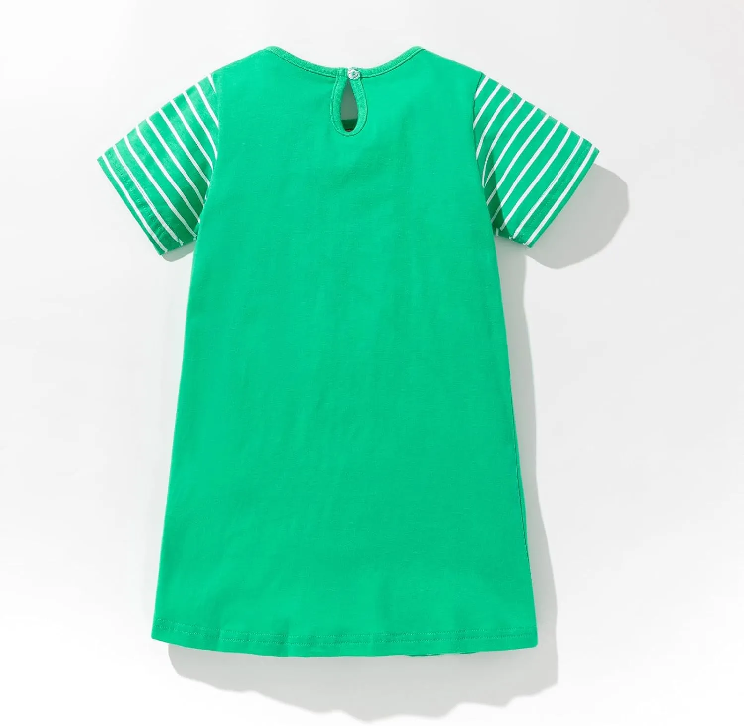 HILEELANG Toddler Girl Short Sleeve Easter Dress Cotton Casual Jersey Shirt Playwear Applique Dress
