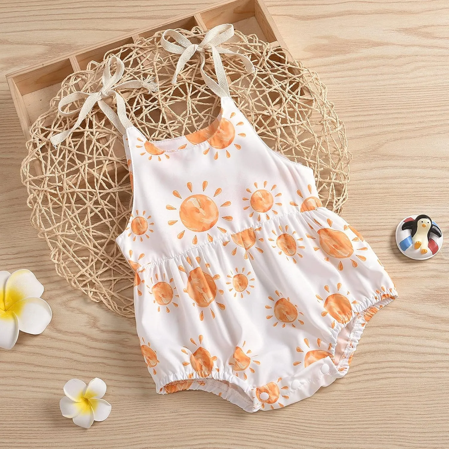 Infant Newborn Baby Girl Floral Romper Kids Spaghetti Strap One Piece Jumpsuit Shorts Toddler Summer Overall Clothes