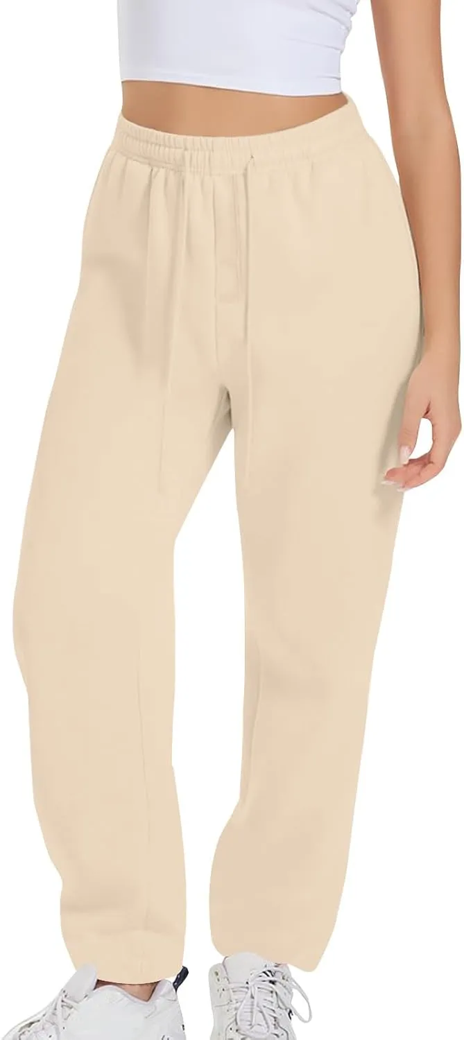 Joggers for Women, Women's Jogger Sweatpants Fleece Lined Winter Pants High Waisted Travel Pants Comfy Lounge Pants