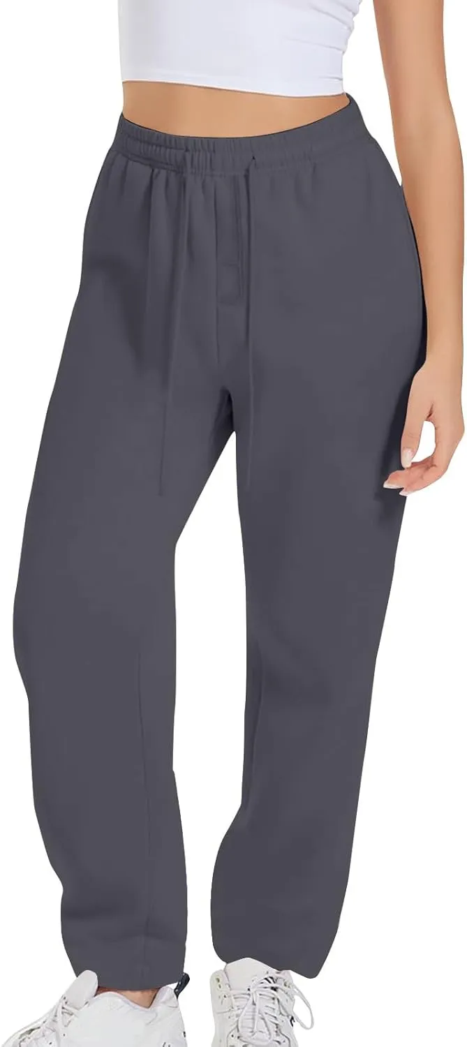 Joggers for Women, Women's Jogger Sweatpants Fleece Lined Winter Pants High Waisted Travel Pants Comfy Lounge Pants