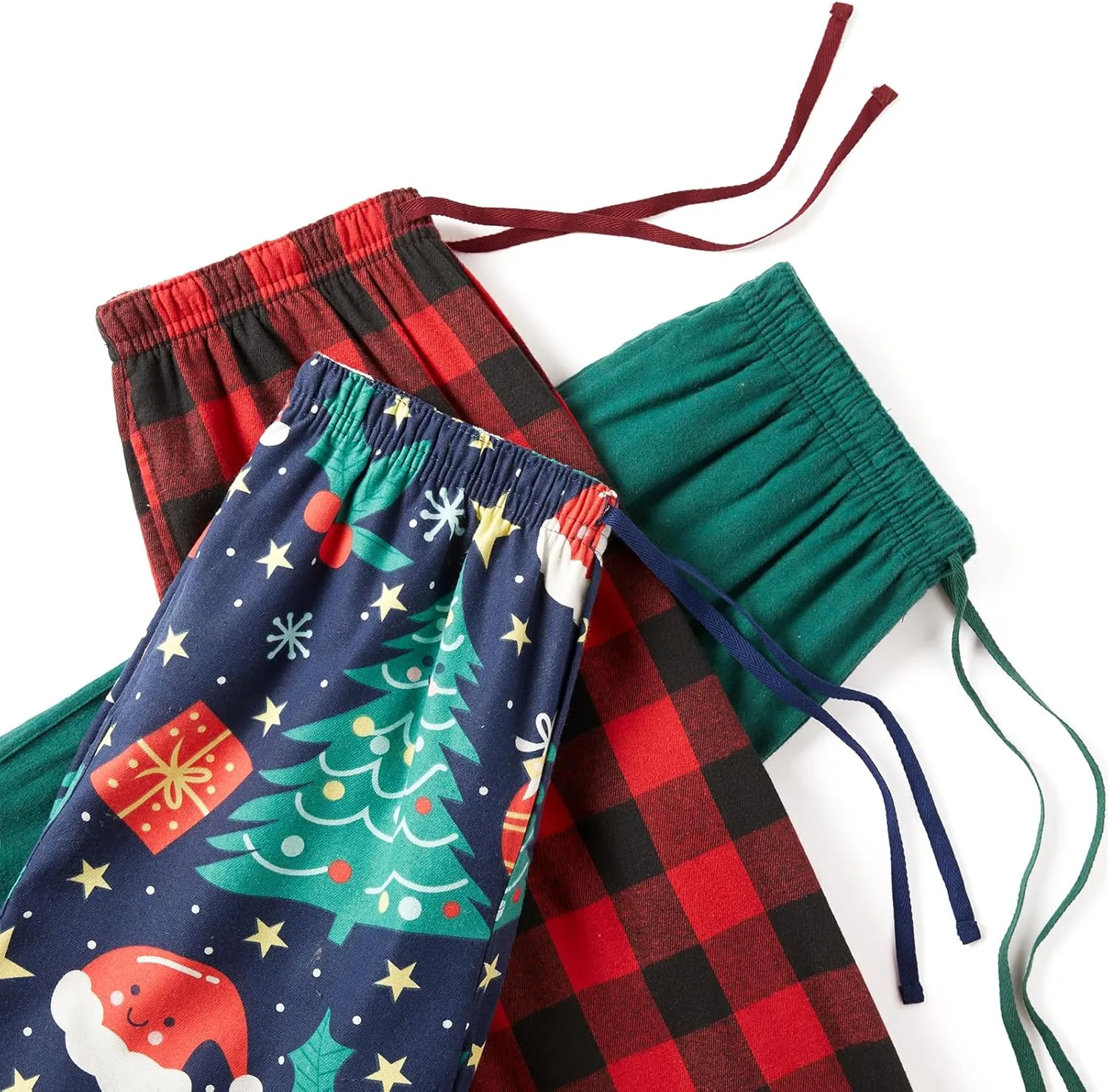 JupiterSecret Mens Pajama Pants Set Flannel Cotton Lightweight Sleep & Lounge Pants, PJ Bottoms with Pockets and Button Fly
