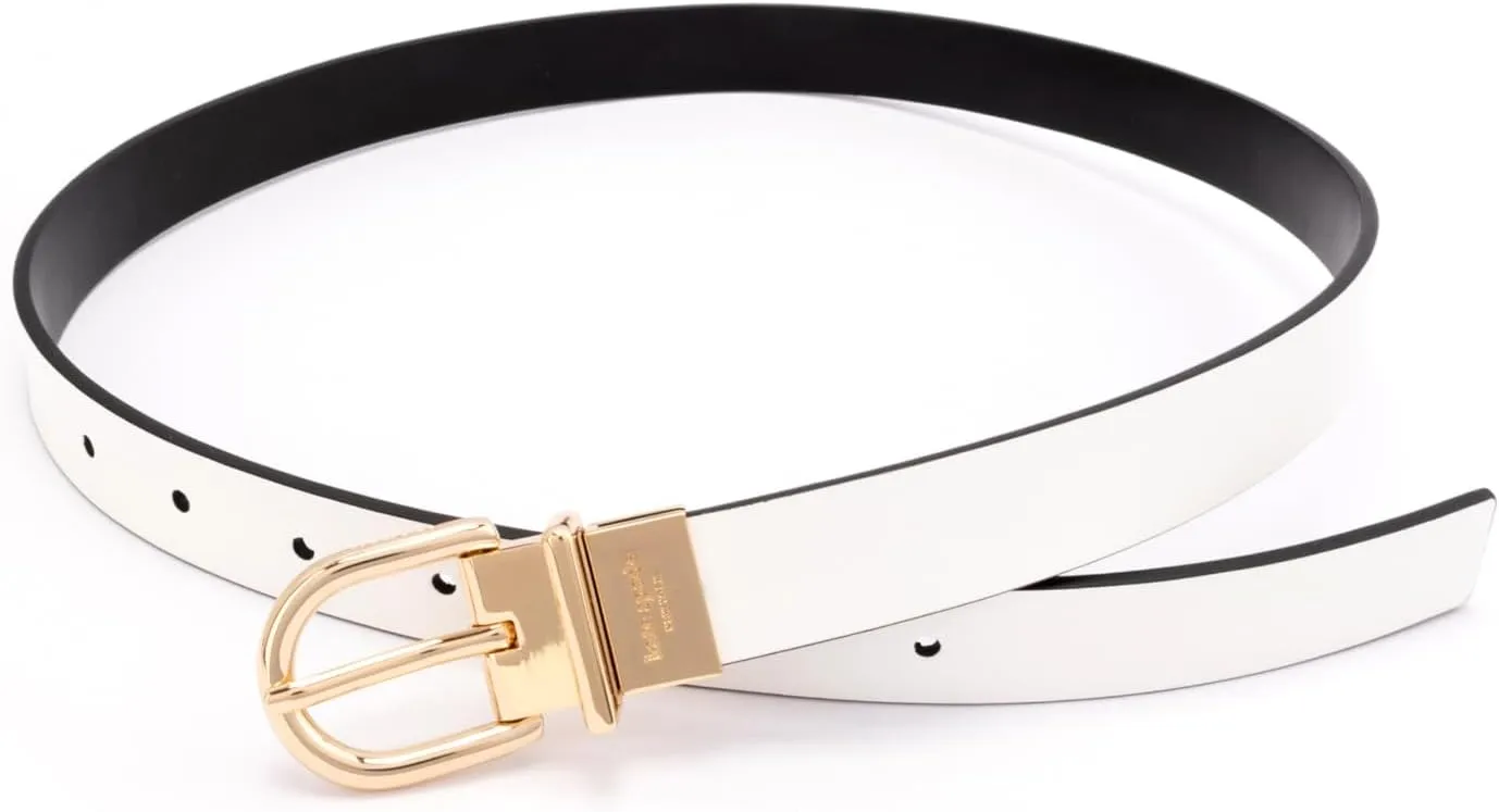kate spade new york Women's 1 Inch Reversible Belt Smooth Split, Leather Accessory with Adjustable Sizing