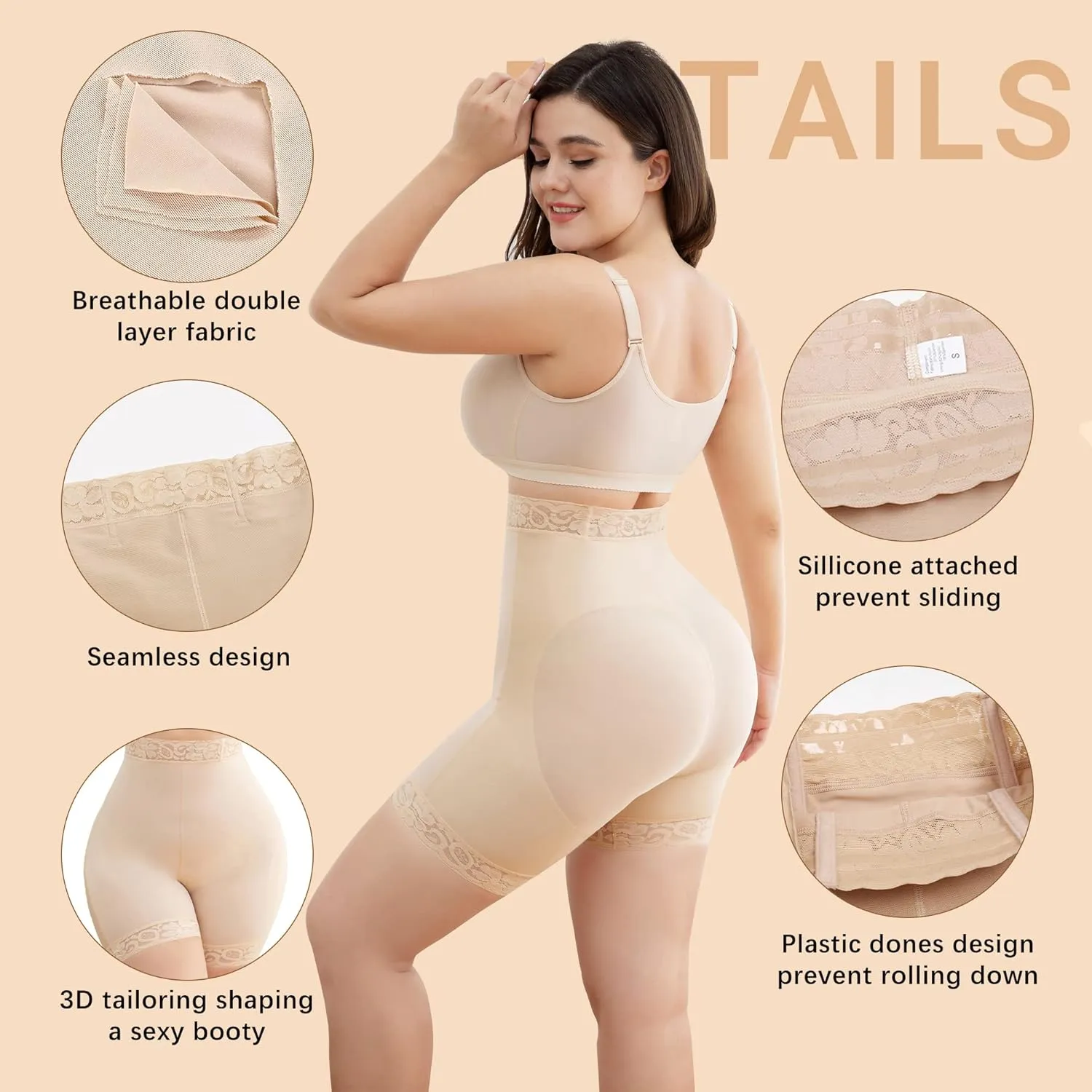 KELLYLEE Butt Lifting Shapewear Tummy Control Panties for Women Faja Shorts Butt Lifter Panties
