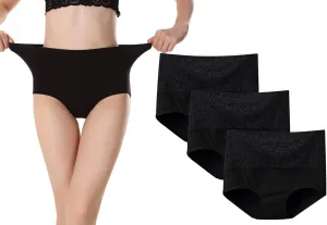 Kinyanco High Waist Tummy Control Panties for Women, Cotton Underwear No Muffin Top Shapewear Brief Panties
