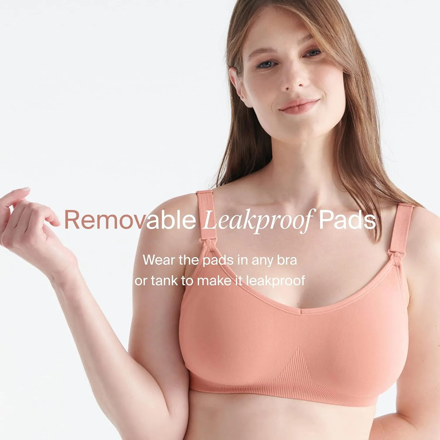 KNIX Seamless BlissFit Leakproof Nursing Bra - Wireless, Seamless Spandex Maternity Bra for Breastfeeding Women