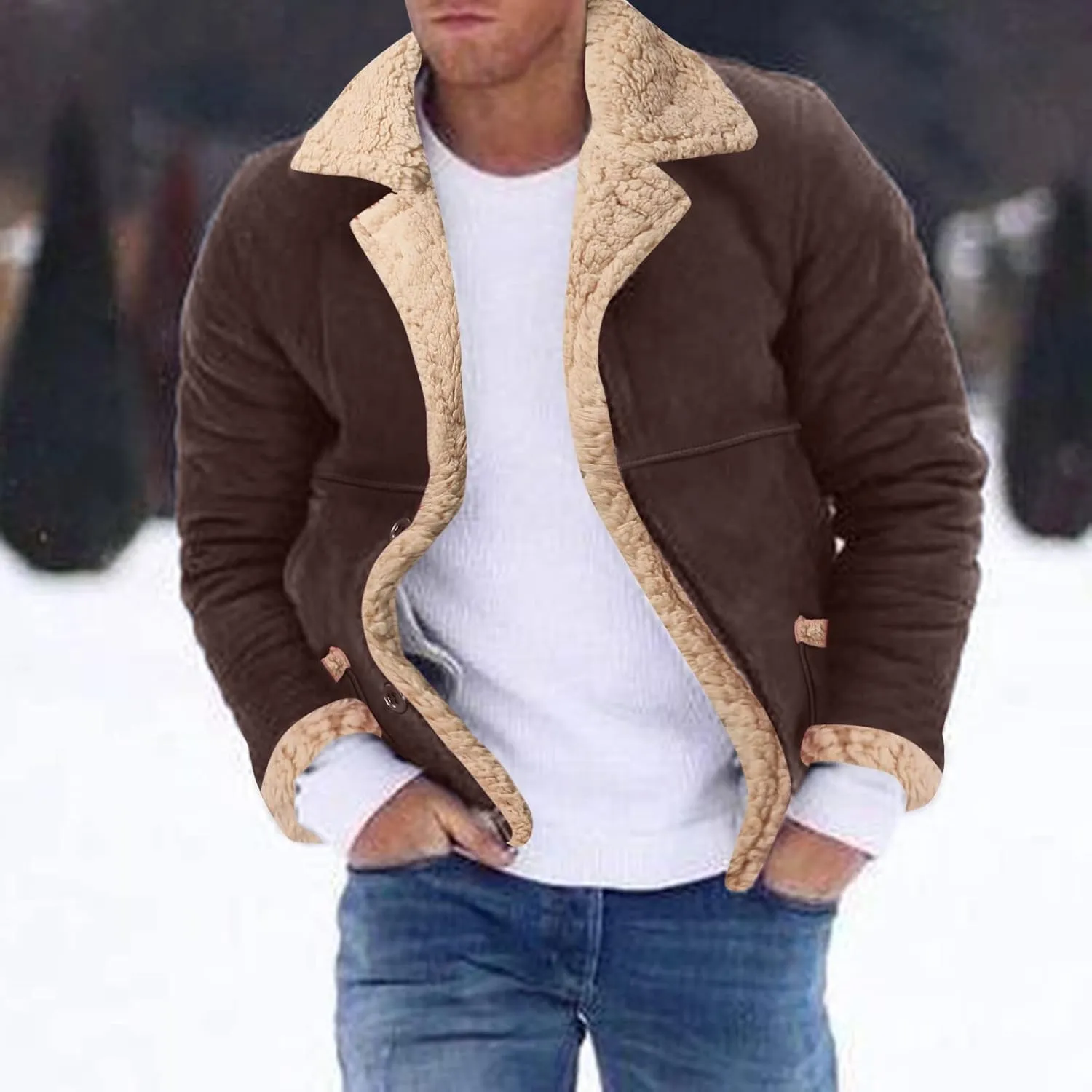 LCMTWX Mens Coats Cottonpadded Jacket Stand Collar Knitted Splice Sweater Coat Casual Cardigan Stylish Outwear Jackets