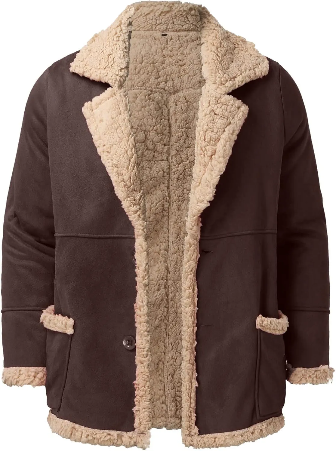 LCMTWX Mens Coats Cottonpadded Jacket Stand Collar Knitted Splice Sweater Coat Casual Cardigan Stylish Outwear Jackets