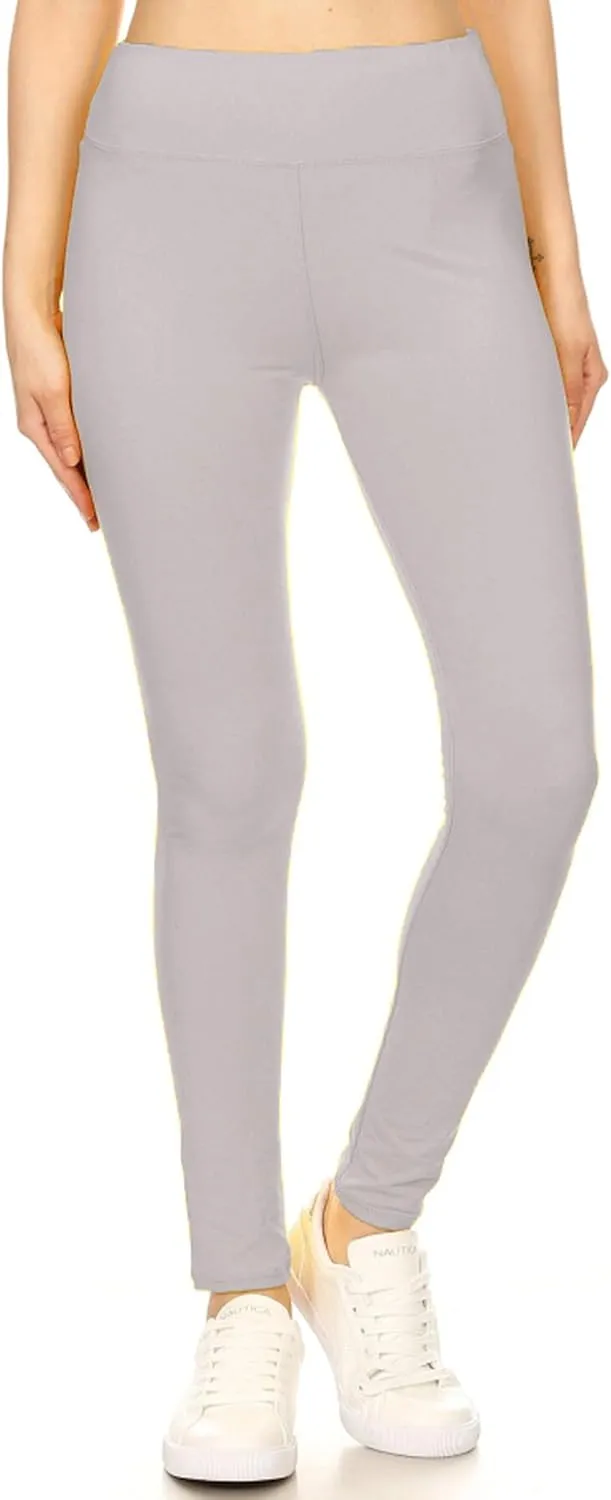 Leggings Depot High Waisted Leggings for Women Buttery Smooth & Soft Women's Solid Yoga - Reg, Plus, 1X3X, 3X5X