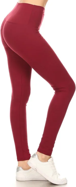 Leggings Depot High Waisted Leggings for Women Buttery Smooth & Soft Women's Solid Yoga - Reg, Plus, 1X3X, 3X5X