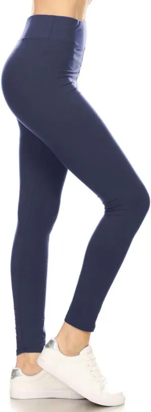 Leggings Depot High Waisted Leggings for Women Buttery Smooth & Soft Women's Solid Yoga - Reg, Plus, 1X3X, 3X5X