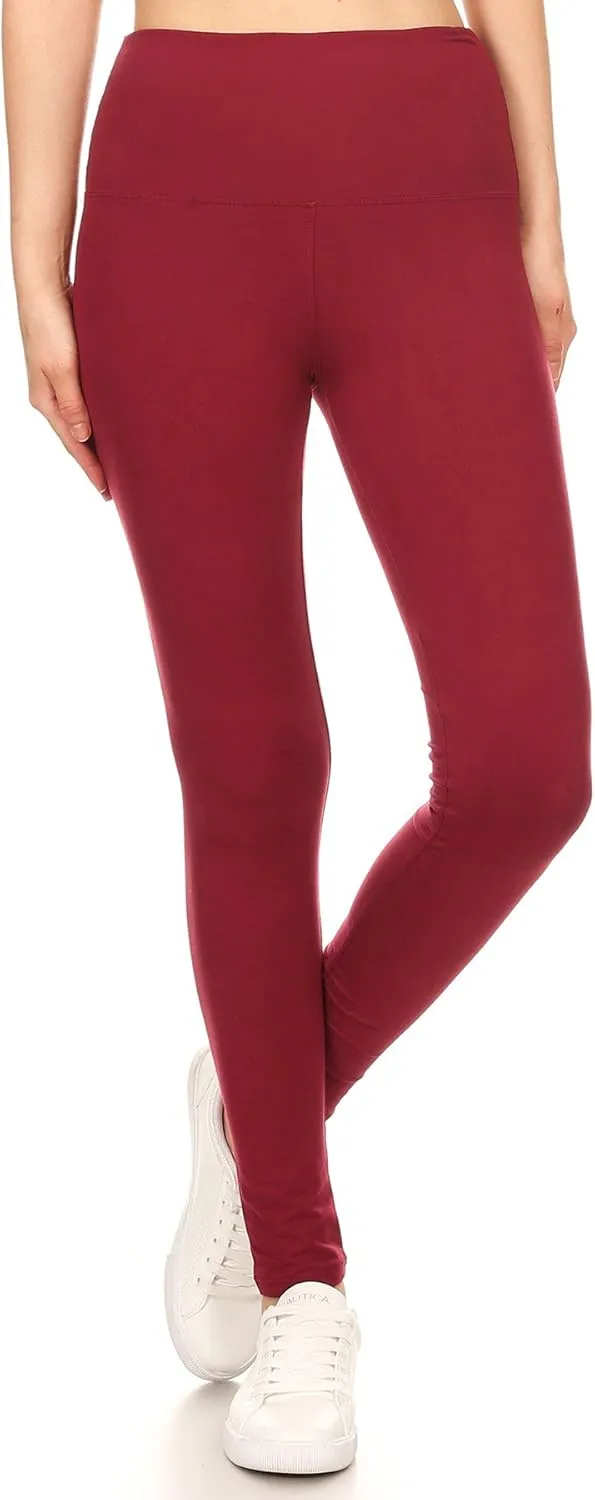 Leggings Depot High Waisted Leggings for Women Buttery Smooth & Soft Women's Solid Yoga - Reg, Plus, 1X3X, 3X5X