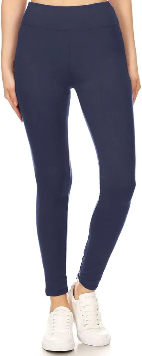 Leggings Depot High Waisted Leggings for Women Buttery Smooth & Soft Women's Solid Yoga - Reg, Plus, 1X3X, 3X5X