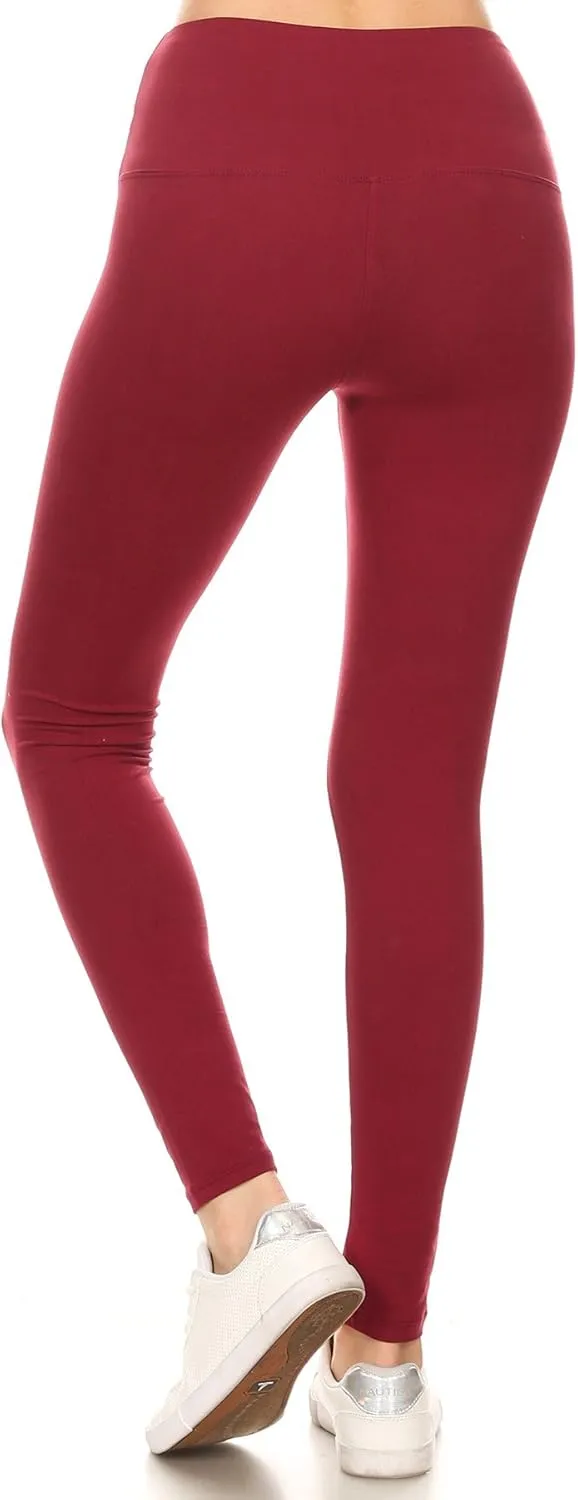 Leggings Depot High Waisted Leggings for Women Buttery Smooth & Soft Women's Solid Yoga - Reg, Plus, 1X3X, 3X5X