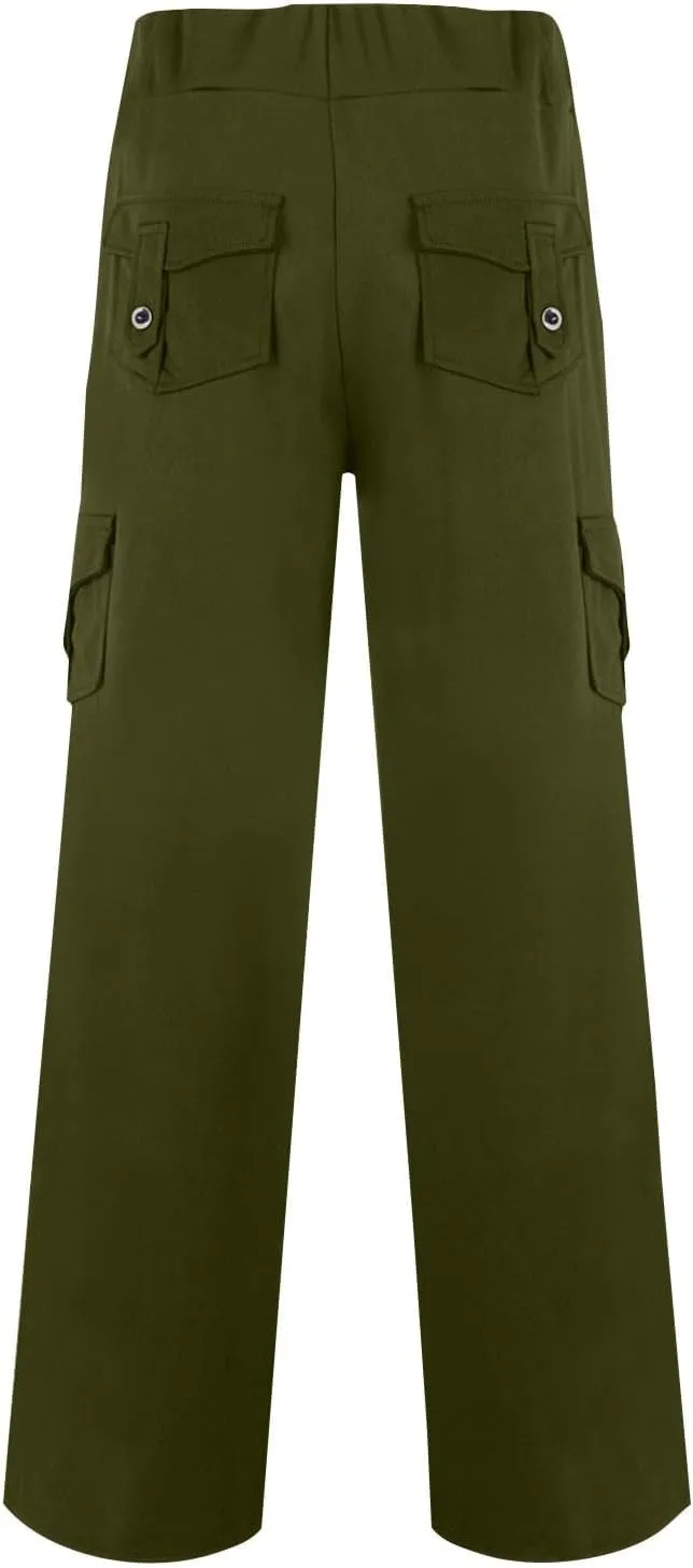 Leggings for Women High Waisted Casual Cargo Yoga Pants Tummy Control Workout Leggings Straight Leg Yoga Pant