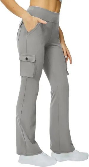 Leggings for Women High Waisted Casual Cargo Yoga Pants Tummy Control Workout Leggings Straight Leg Yoga Pant