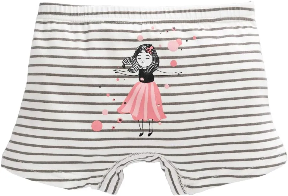 Little Girls Cotton Boy Shorts Toddler Panties Baby Princess Underwear (Pack of 5)