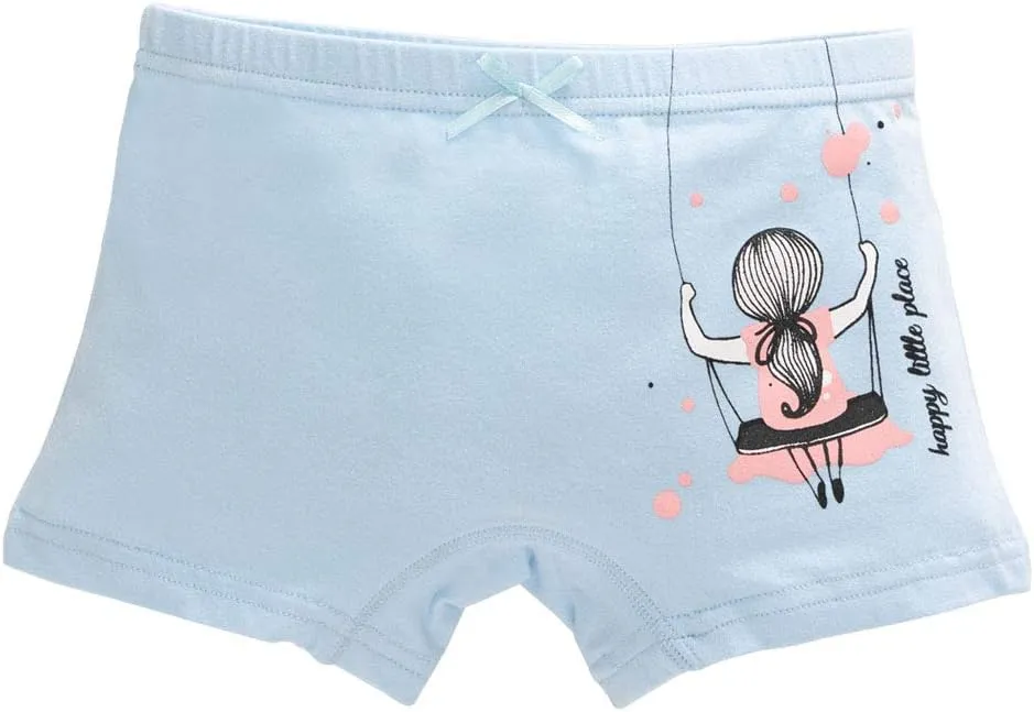 Little Girls Cotton Boy Shorts Toddler Panties Baby Princess Underwear (Pack of 5)