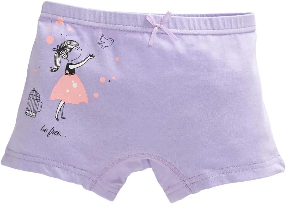 Little Girls Cotton Boy Shorts Toddler Panties Baby Princess Underwear (Pack of 5)