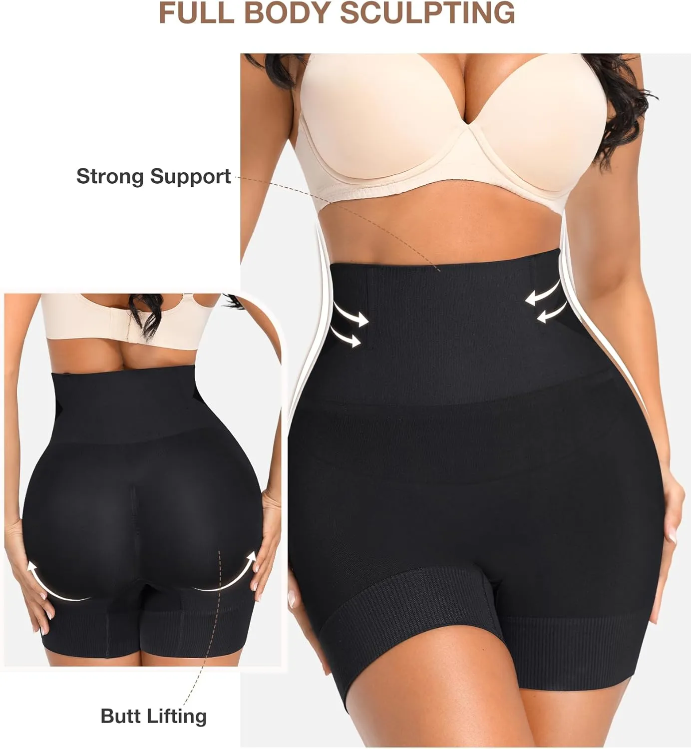 Lover-Beauty Tummy Control Shapewear Shorts for Women Butt Lifter Body Shaper Thigh Slimmer Shapewear Panties