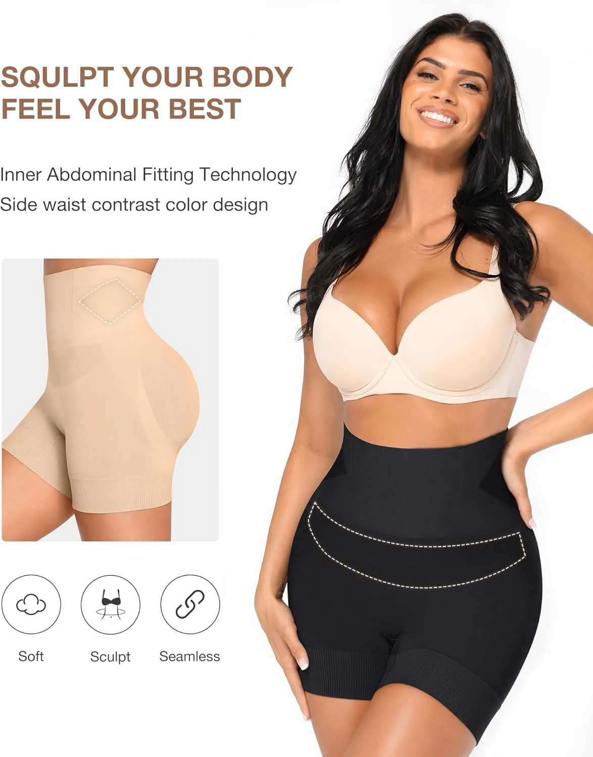 Lover-Beauty Tummy Control Shapewear Shorts for Women Butt Lifter Body Shaper Thigh Slimmer Shapewear Panties