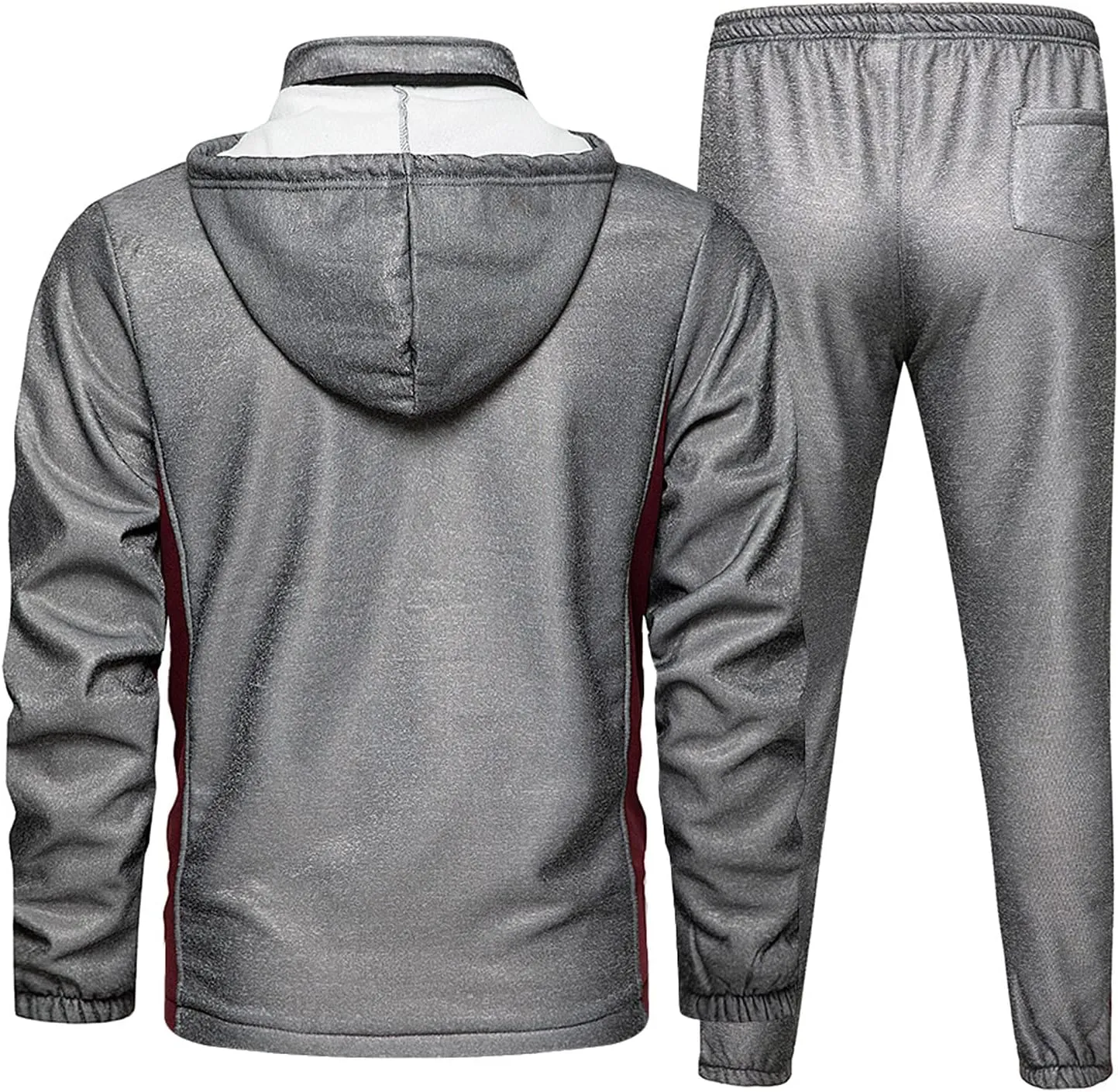 Maryia Men's Athletic Tracksuits Two Piece Workout Running Sports Joggers Suit Set Winter Warm Full Zip Training Wear