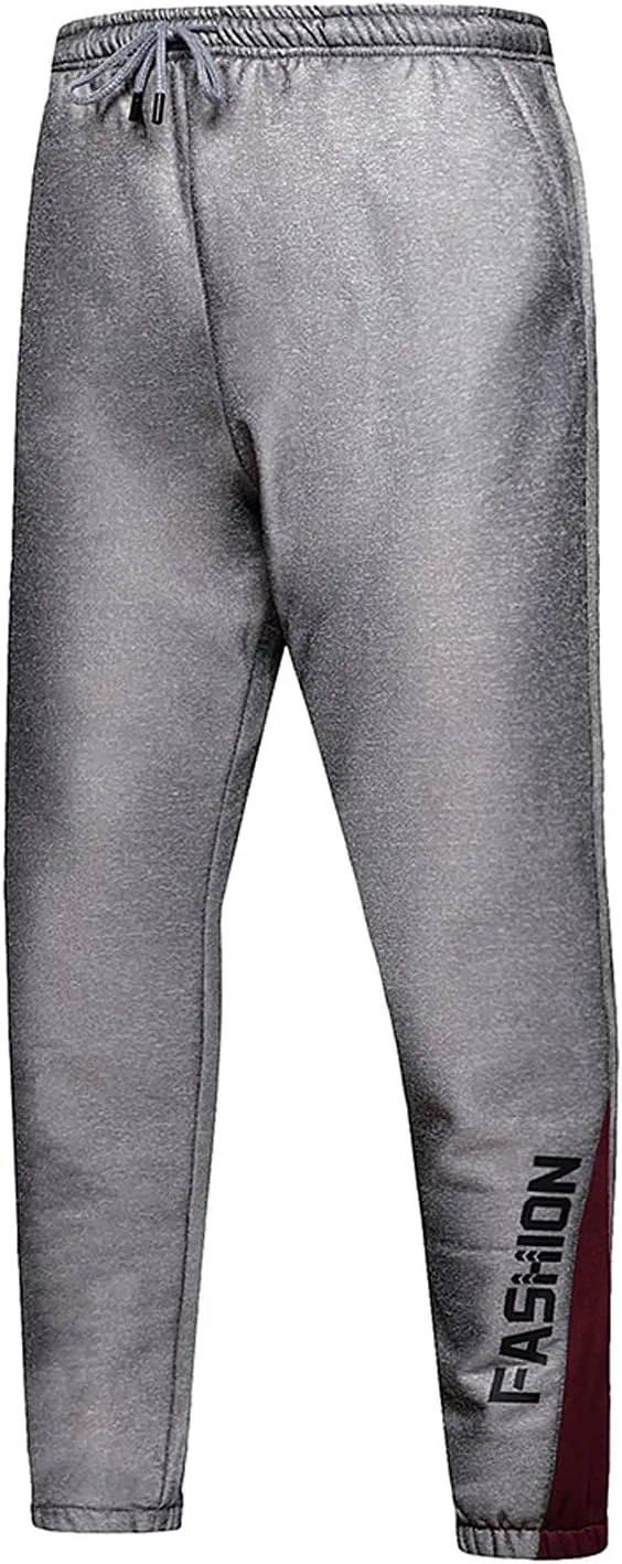 Maryia Men's Athletic Tracksuits Two Piece Workout Running Sports Joggers Suit Set Winter Warm Full Zip Training Wear