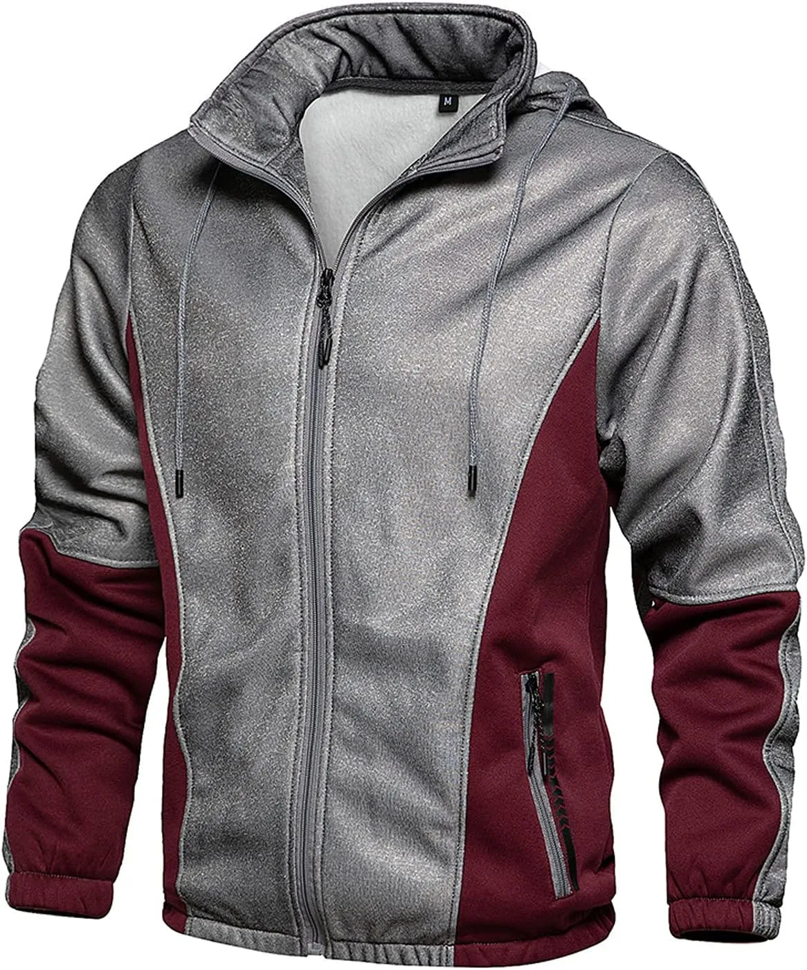 Maryia Men's Athletic Tracksuits Two Piece Workout Running Sports Joggers Suit Set Winter Warm Full Zip Training Wear