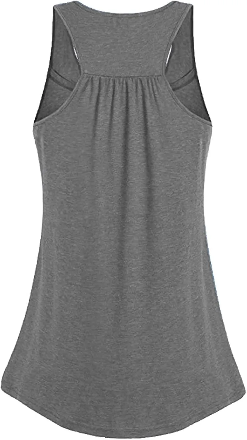 Maternity Tank Dress Loose Sleeveless Dresses Casual Ruched Top Dress Breast-Feeding Dress for Pregnant Women