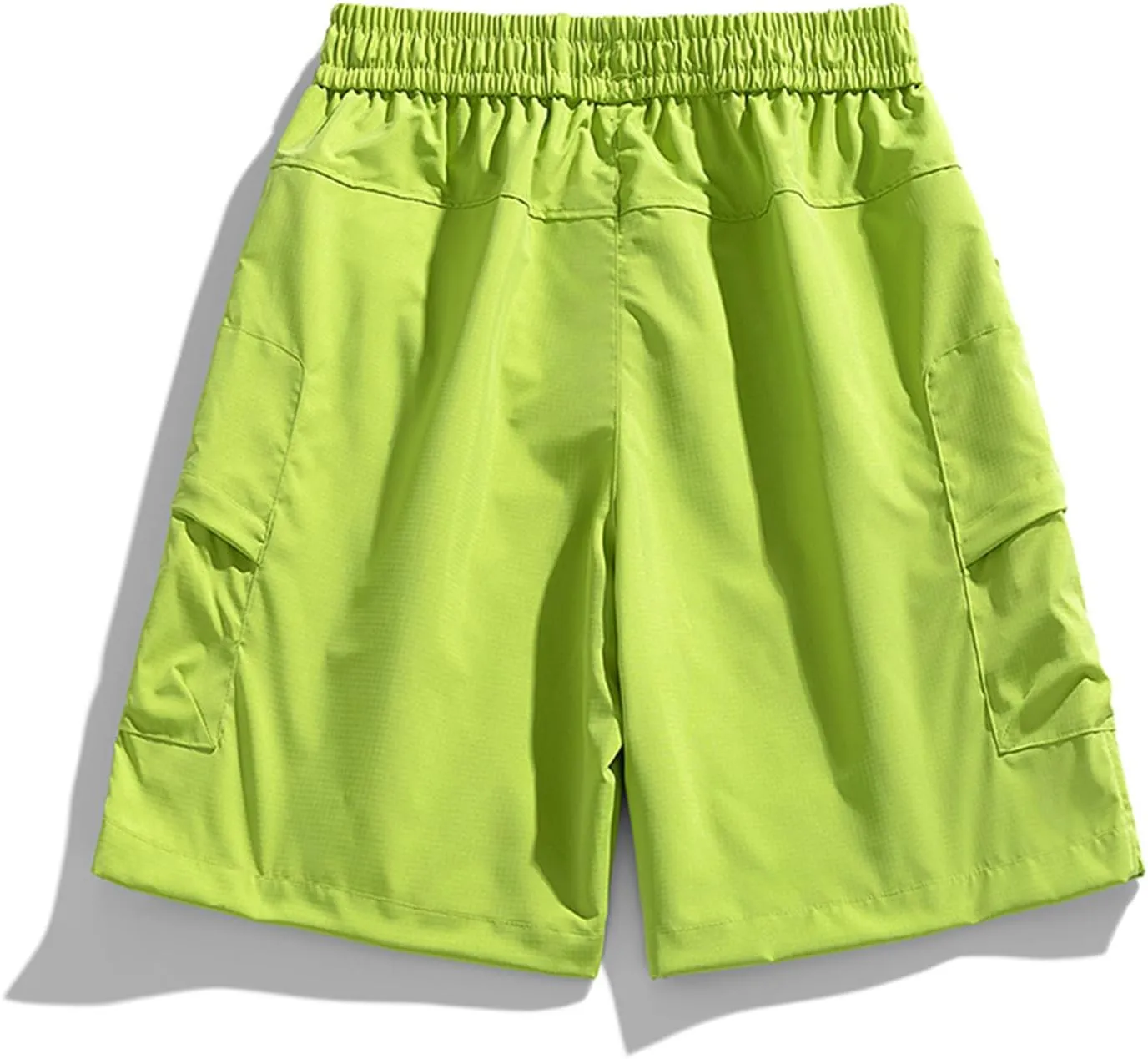 Men Ice Silk Shorts Quick Drying Breathable Workout Gym Shorts Elastic Waist Drawstring Casual Shorts Outdoor Running