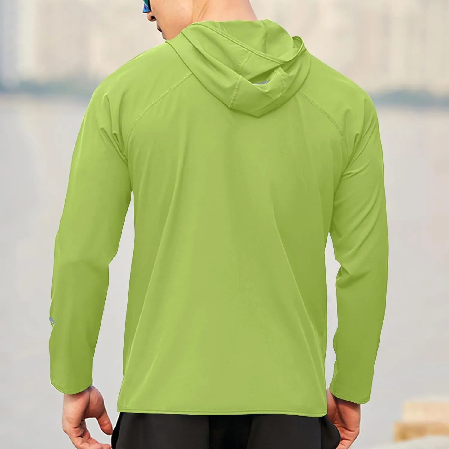 Men's Sun Protection Hoodie Shirt Lightweight Summer Outdoor Fishing Hiking Casual Jacket Breathable Athletic Coat