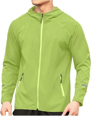 Men's Sun Protection Hoodie Shirt Lightweight Summer Outdoor Fishing Hiking Casual Jacket Breathable Athletic Coat