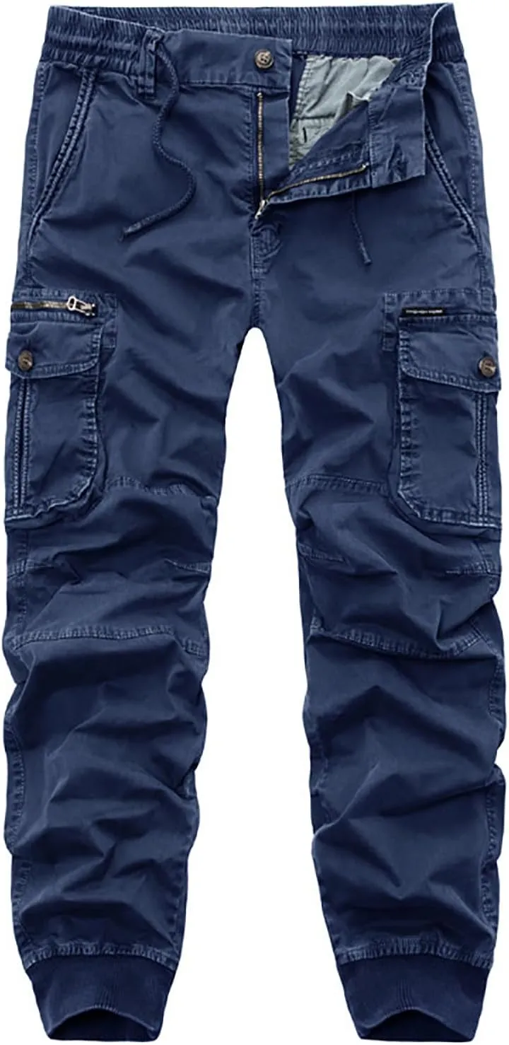Mens Tactical Pants Multi Pockets Outdoor Mountain Hiking Pants Cargo Pants Scratch-Resistant Hunting Trousers