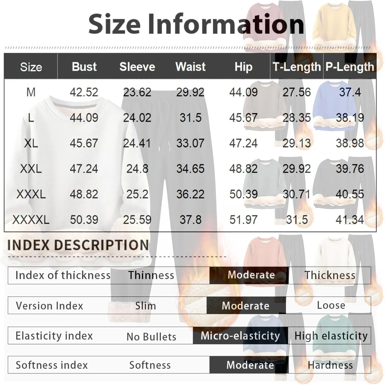 Men's Tracksuit Sherpa Fleece Lined Hoodie 2 Piece Athletic Sweatsuit Casual Fleece Sport Pant Suit Sets