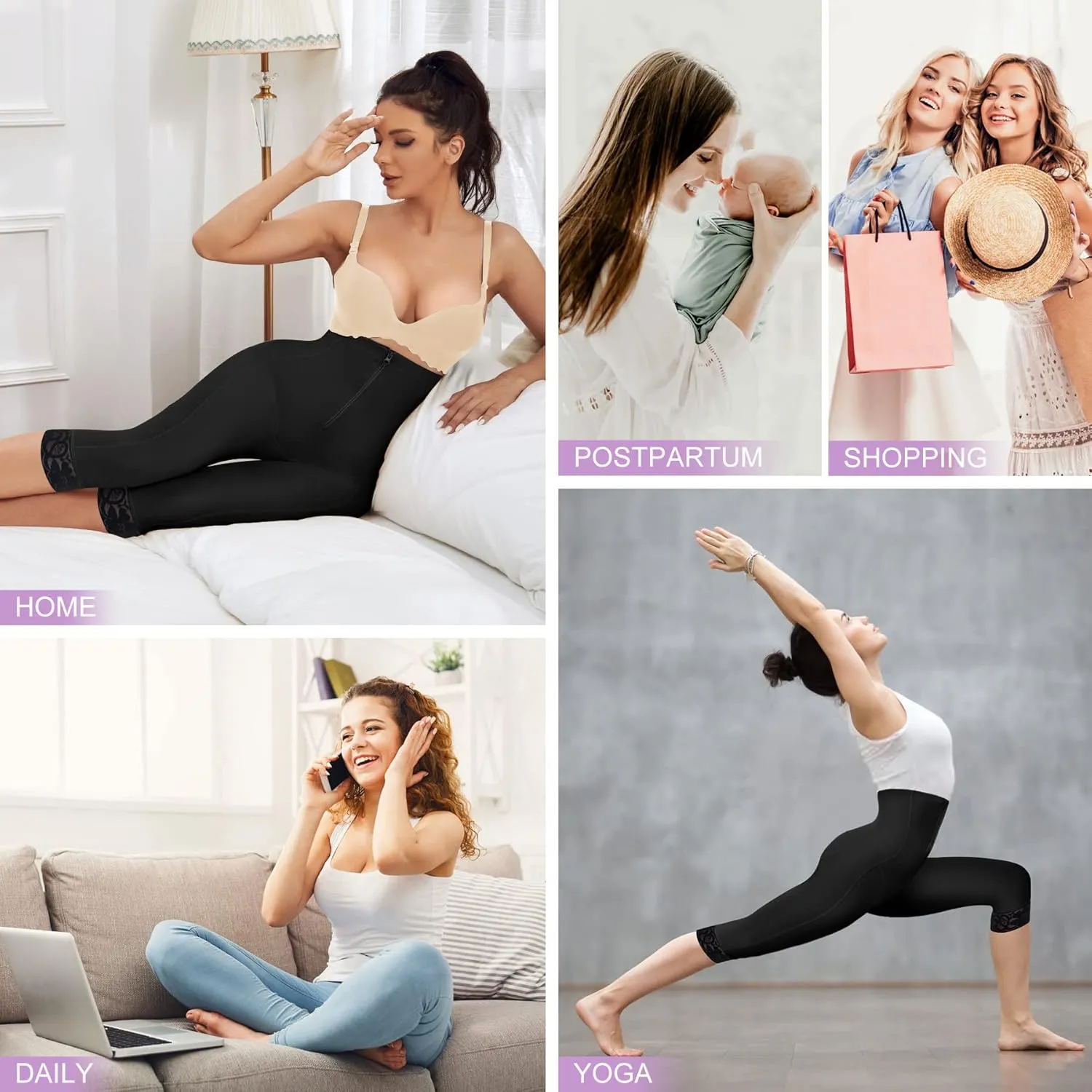 MERYOSZ Butt Lifter for Women Thigh Slimmer Shapewear High Waist Trainer Panties Tummy Control Body Shaper Shorts