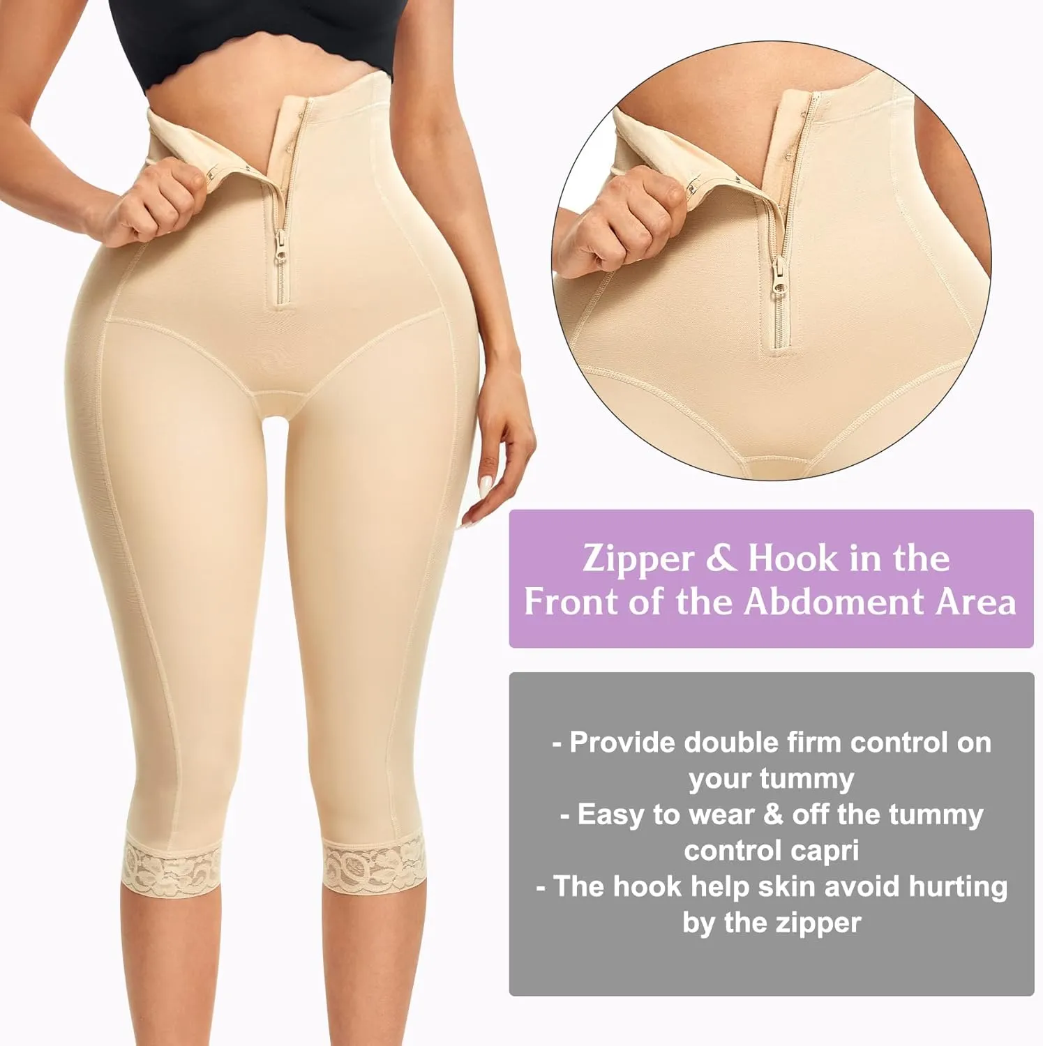 MERYOSZ Butt Lifter for Women Thigh Slimmer Shapewear High Waist Trainer Panties Tummy Control Body Shaper Shorts