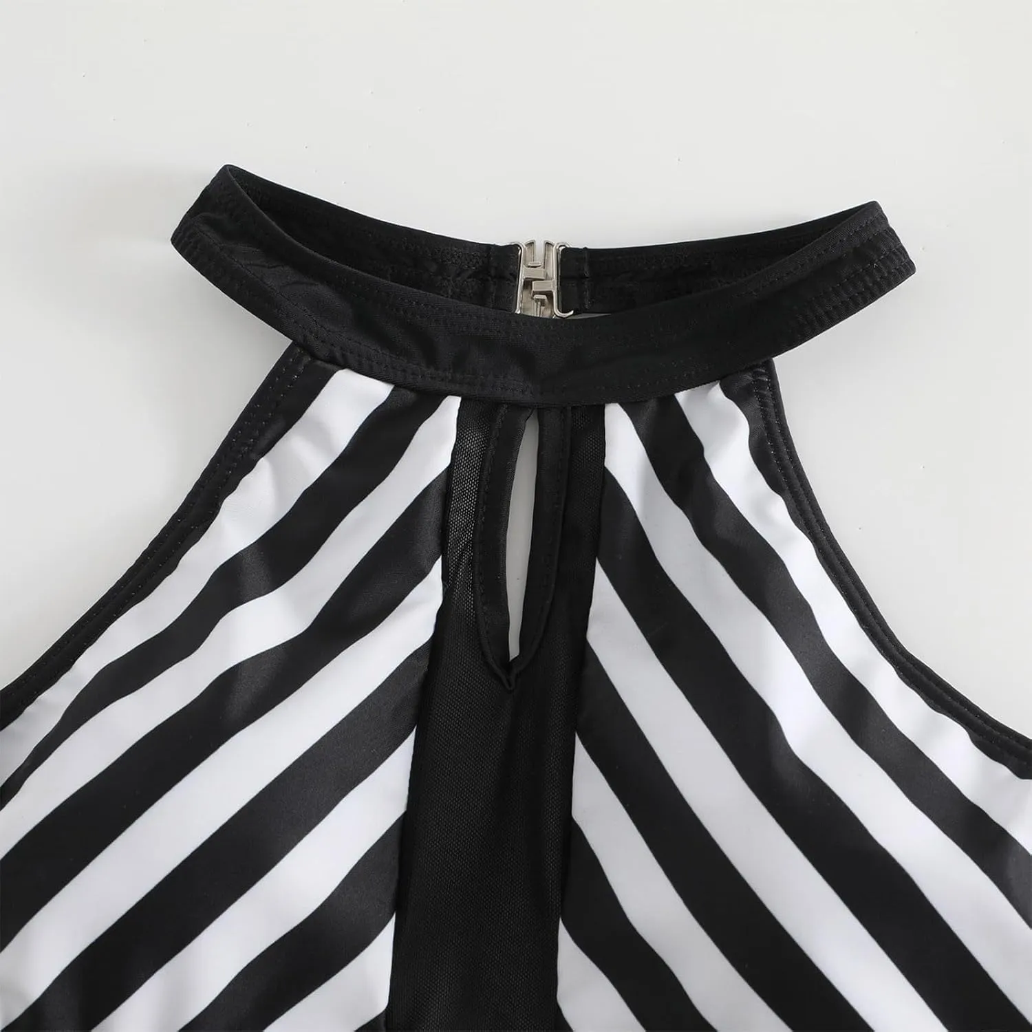 Mesh One Piece Swimsuits for Women Cut Out Keyhole Monokini Swimwear Tummy Control Sexy Backless Bathing Suit