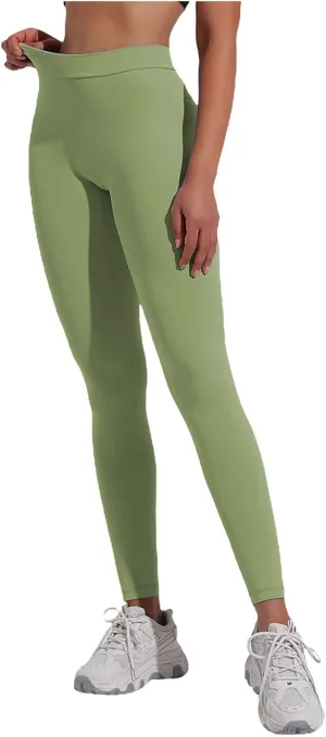 Miyaomn Women's Scrunch Ruched Butt Lifting Yoga Pants Skinny V-Back Stretchy High Waist Workout Sports Ankle Tights Leggings