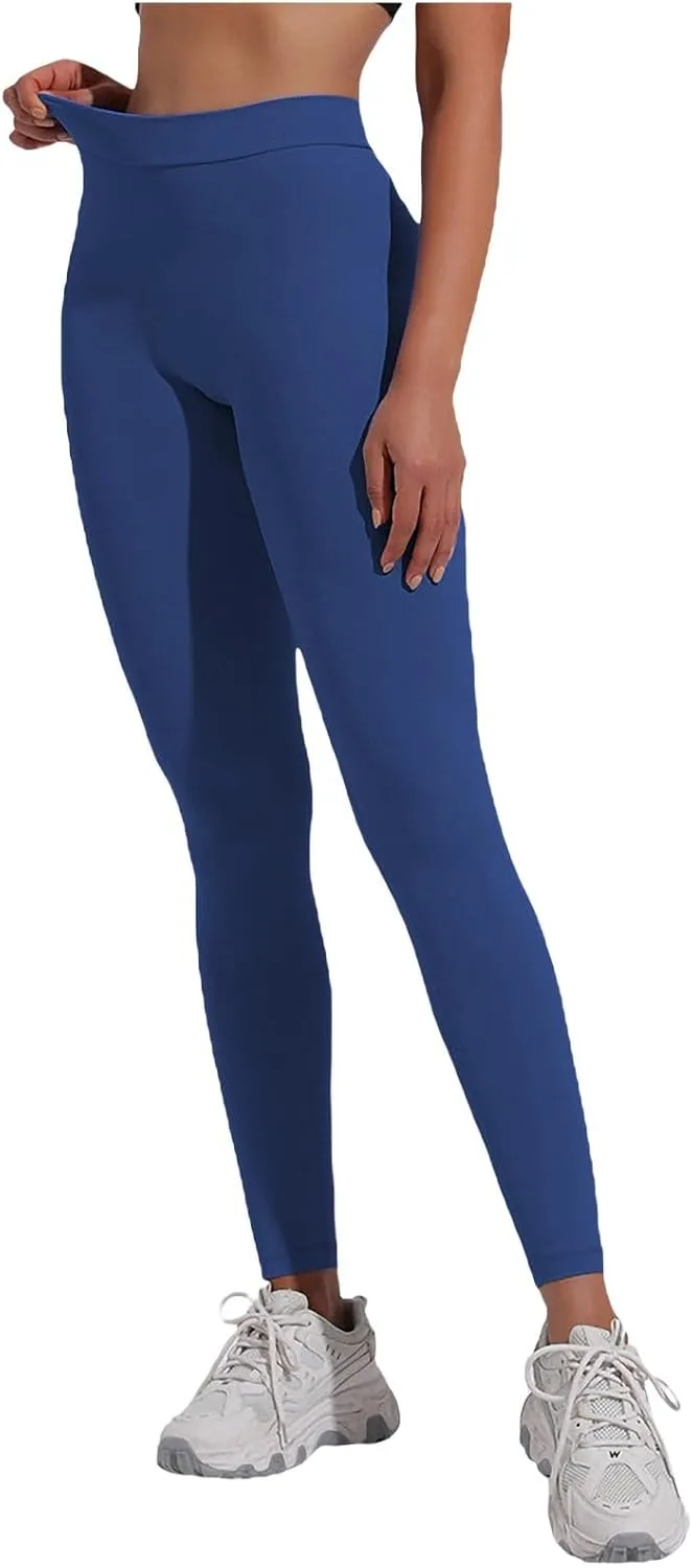 Miyaomn Women's Scrunch Ruched Butt Lifting Yoga Pants Skinny V-Back Stretchy High Waist Workout Sports Ankle Tights Leggings