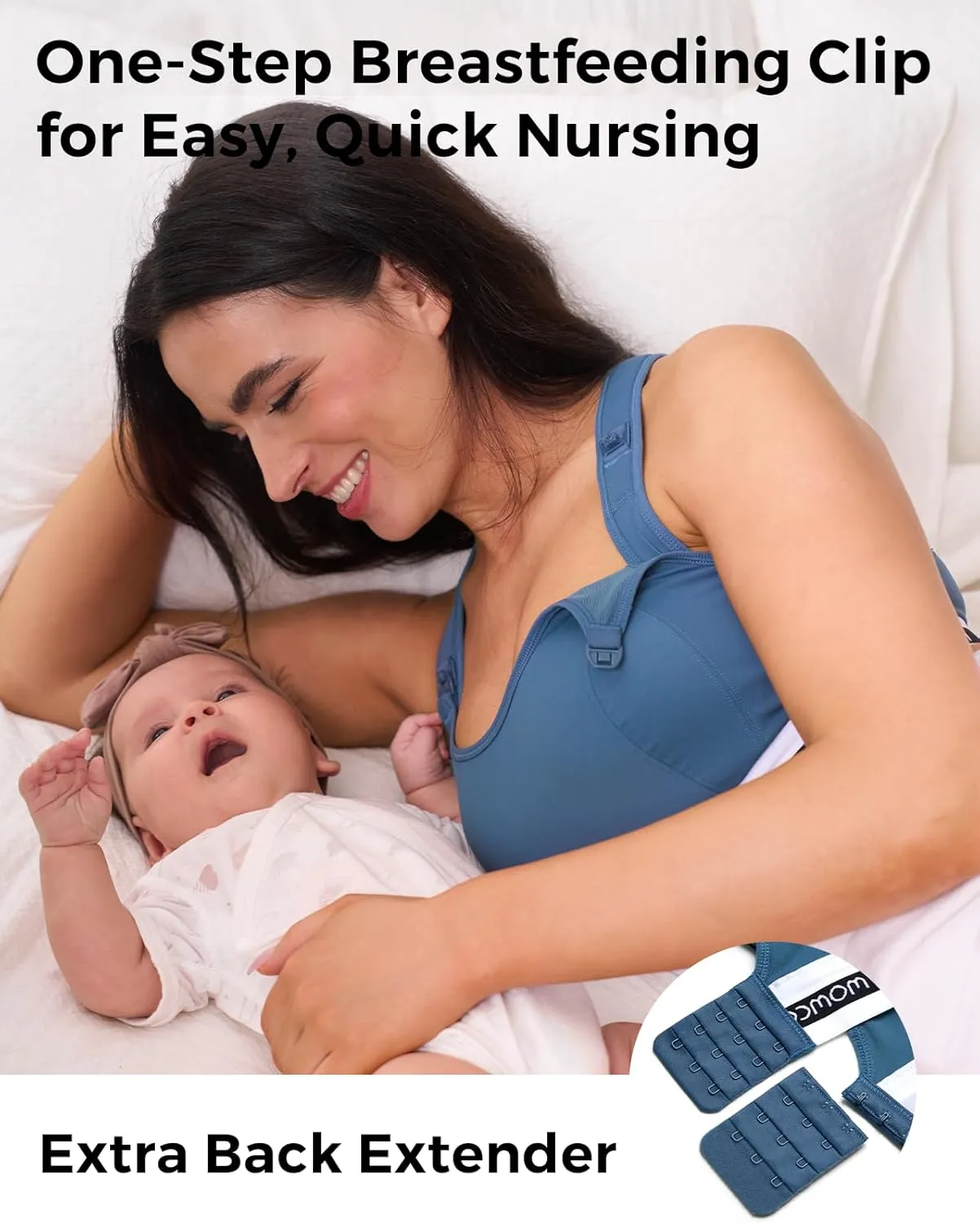 Momcozy Nursing Bras for Breastfeeding, FB011 Low-Impact Nursing Sports Bra Support Maternity Pregnancy Padded Wireless Bra