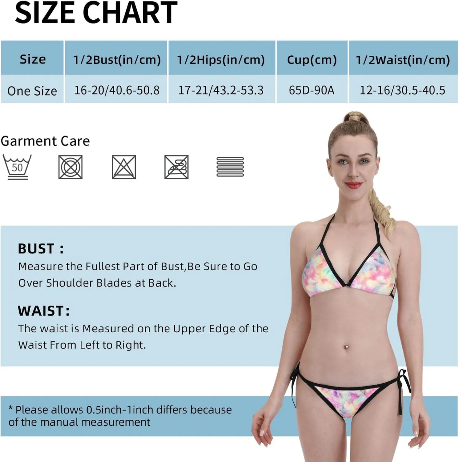 New Sexy Two Pieces Bikini Sets for Women Triangle Top & Thong String Tie-Up Swimsuit