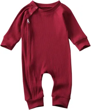 Newborn Baby Boy Girl One Piece Rompers Long Sleeve Organic Rompers Jumpsuits Pajamas Sleeper Overall Toddler Clothes
