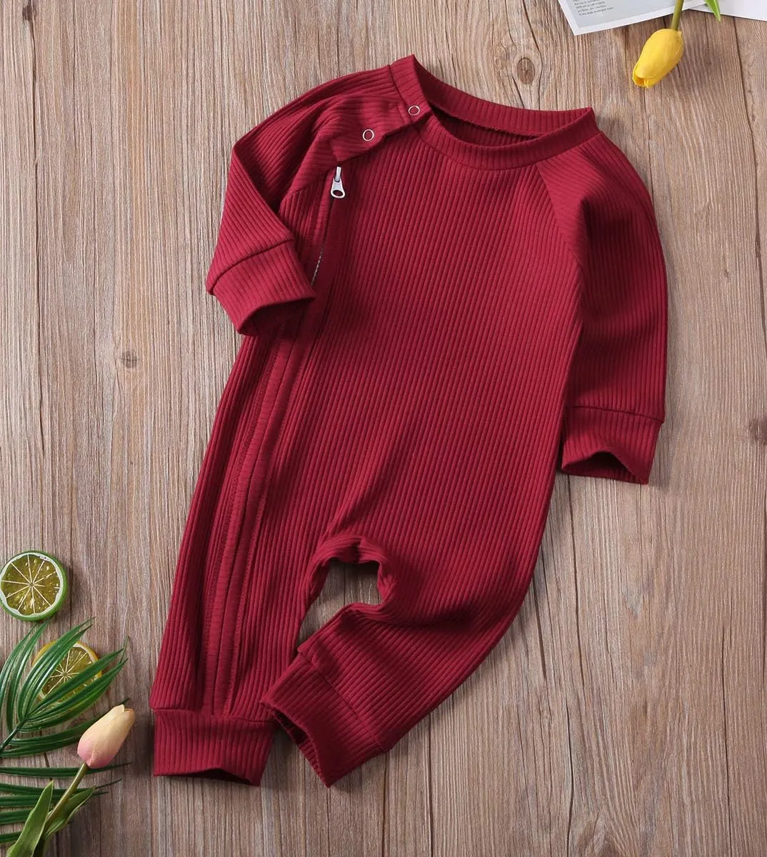 Newborn Baby Boy Girl One Piece Rompers Long Sleeve Organic Rompers Jumpsuits Pajamas Sleeper Overall Toddler Clothes