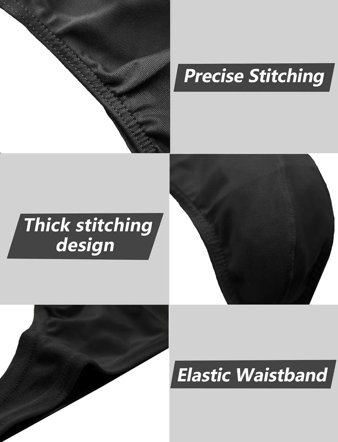 Panegy Men's Swimwear Briefs Sexy Low Waist Swim Bottoms Summer Beach Swim Thongs 3 Pack