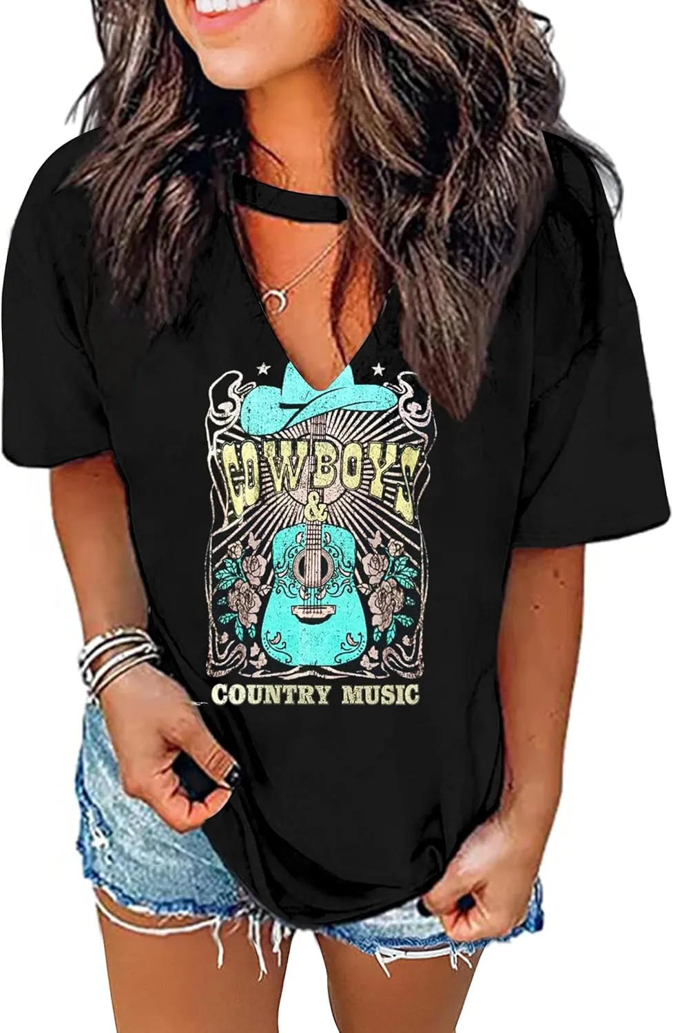 Plus Size Smooth As Tennessee Whiskey Shirt Women Keyhole Sexy V Neck Country Music Tops Tshirt