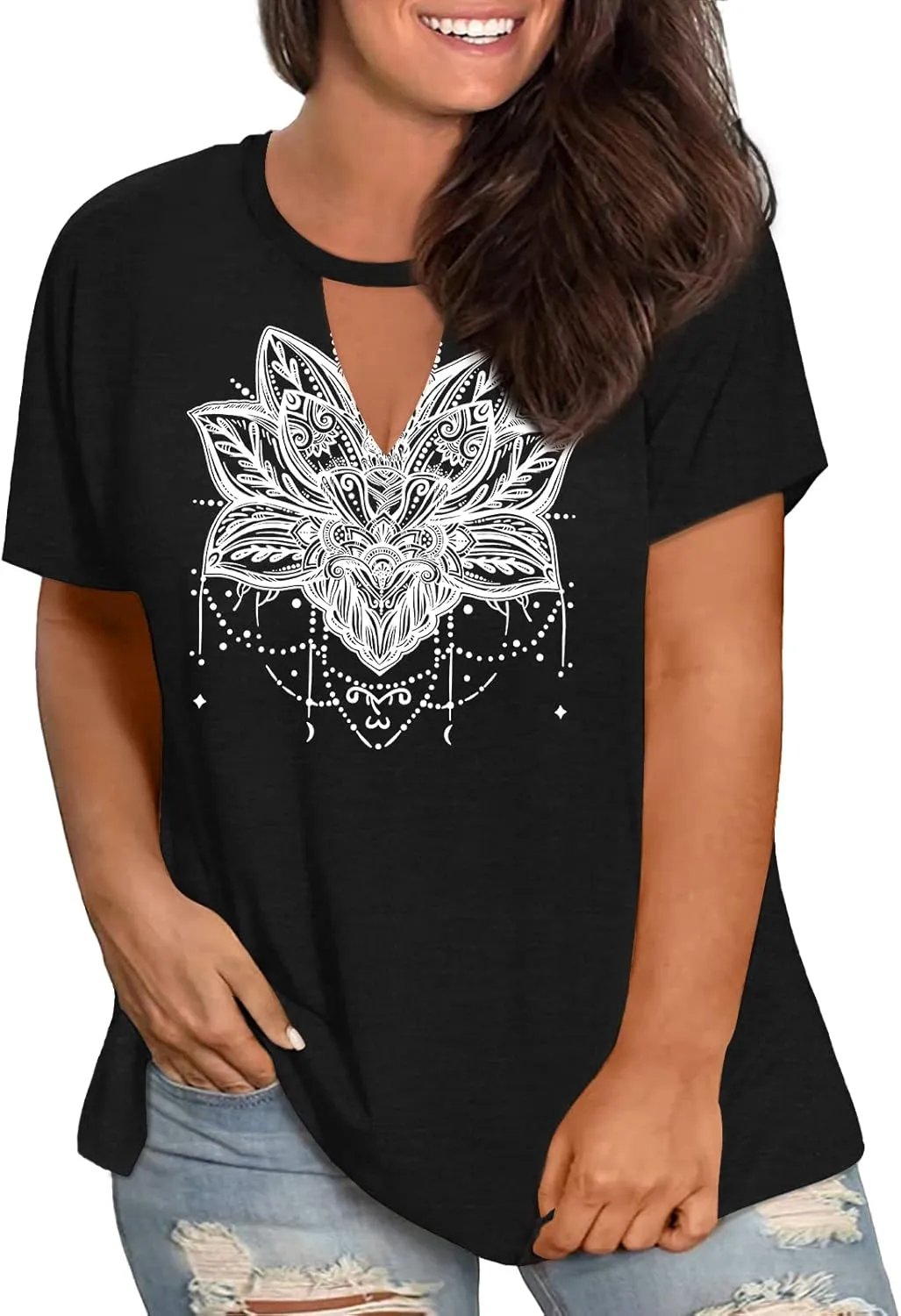 Plus Size Smooth As Tennessee Whiskey Shirt Women Keyhole Sexy V Neck Country Music Tops Tshirt