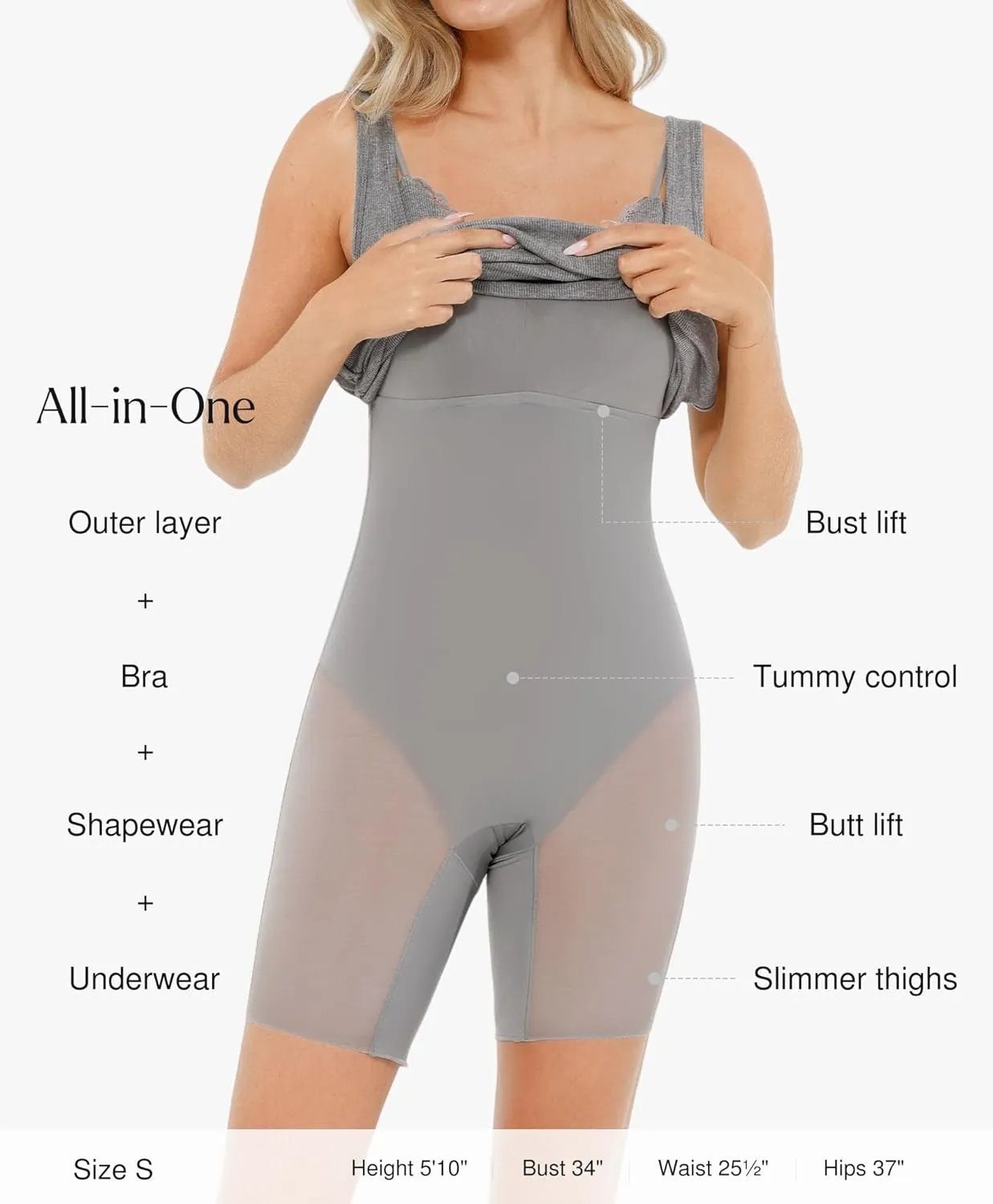Popilush Cocktail Dresses for Women - Summer Lace Layered Bra Modal Midi Shapewear Dress Party Outfits